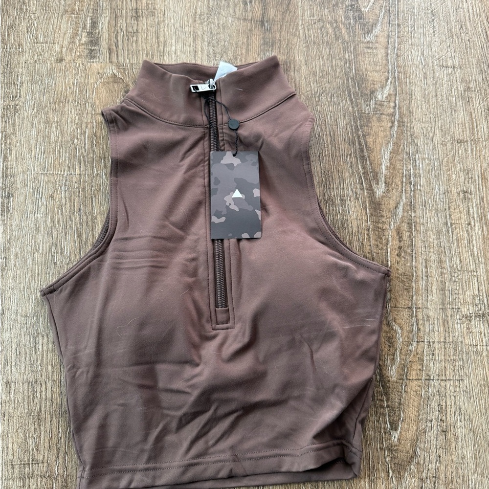 Vitality The Refine Bra Zip-Up Crop Top